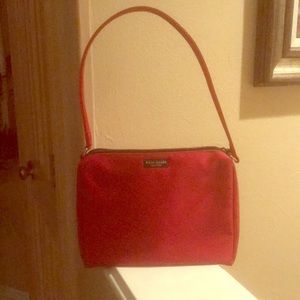 Red Kate Spade classic shoulder strap bag
